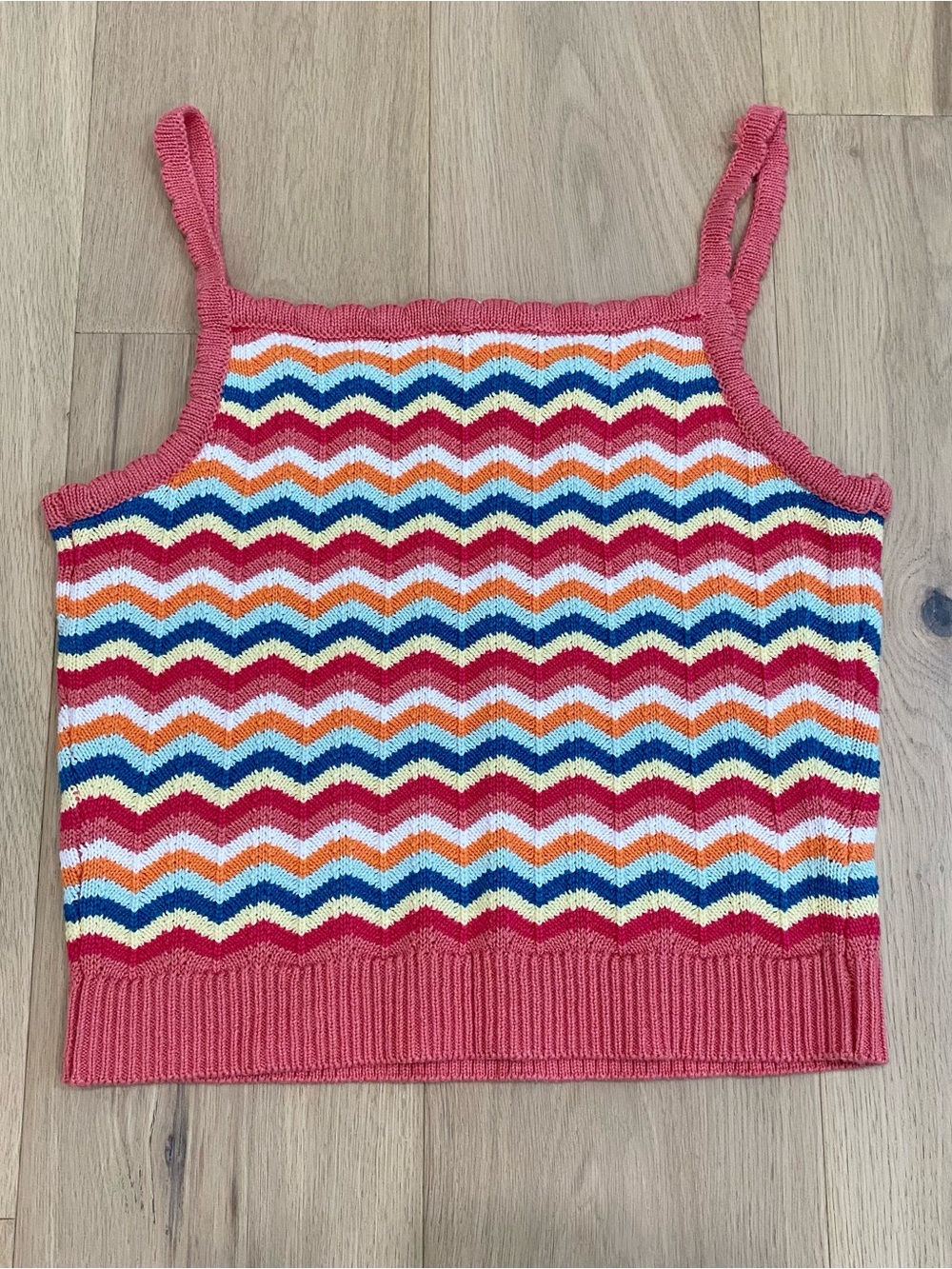 Joe Fresh | Pink Knit Crochet Tank NWT 💞